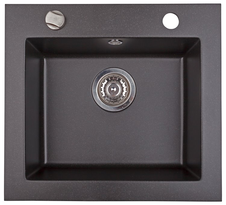 Buy Argo black granite sink 1 tray 48,5cm