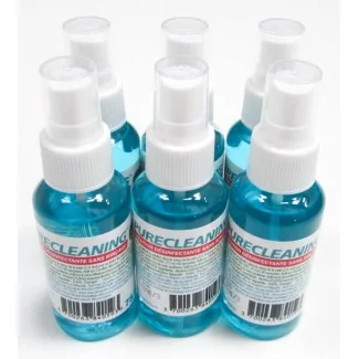 Set of 6 bottles of hand sanitizer