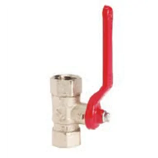 Here's the translation:Chrome-plated female/female ball valve with reduced bore