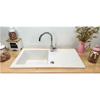 Ceramic sink Lingot XS 1 bowl white