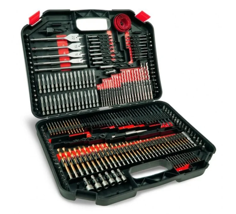 Here's the English translation:Drill bit and screwdriver bit set, 246 pieces Dedra 18A11S246.