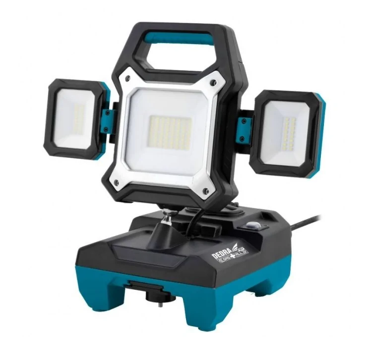 Here's the translation:Battery-powered and Plug-in Worksite Floodlight