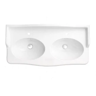 Lavabo Double Vasques céramique"Louxor"Blanc