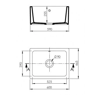 Evier Céramique Timbre d'Office Belfast 1 Bac