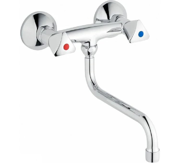 Wall-mounted sink mixer 1/2 inch female, 100 mm center distance