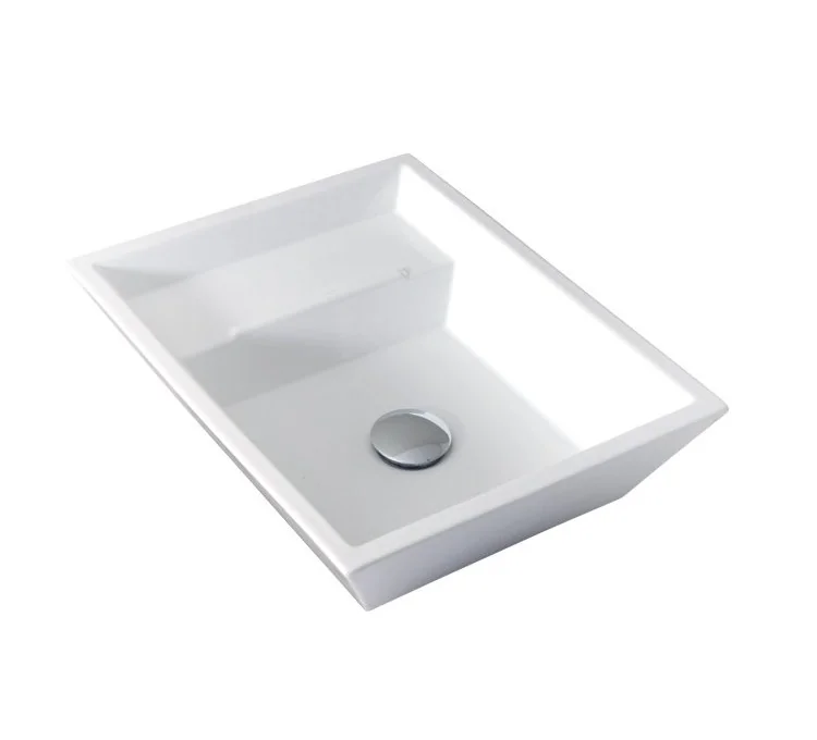 Set of 2 White Eider Ceramic Washbasins