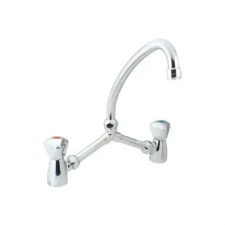 Mezclador de lavabo de 2 orificios con puente ajustable de 150 a 250 mm