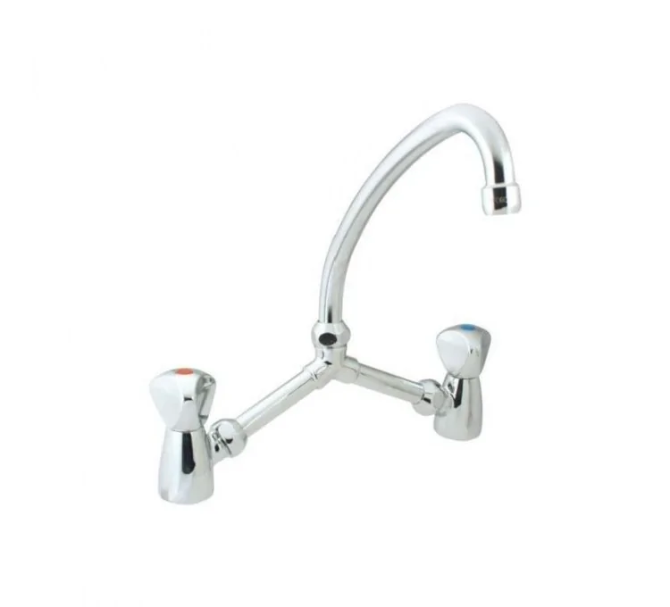 Mezclador de lavabo de 2 orificios con puente ajustable de 150 a 250 mm