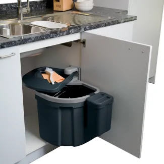 Here's the translated text:Rotating EUROFLEXX 40L kitchen trash can