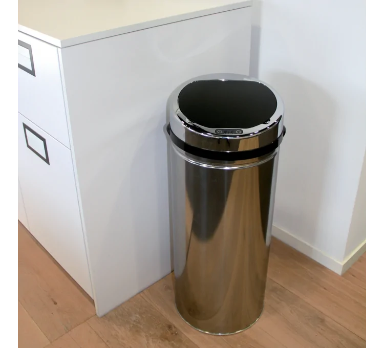 Cubo de basura automático de acero inoxidable 42L