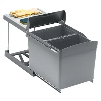 Kitchen recycling bin with full extension 32L