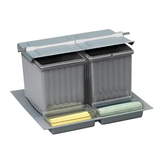 Kitchen recycling bin 27L for 600mm cabinet