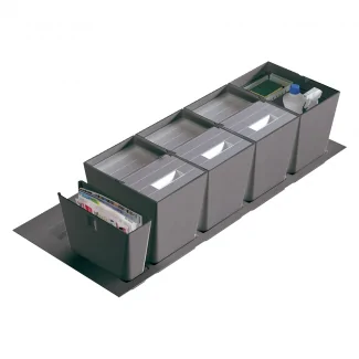 Modular 48L recycling bin for kitchen drawer