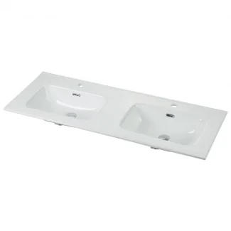 Doppio Lavabo Lusso in Ceramica 120 cm