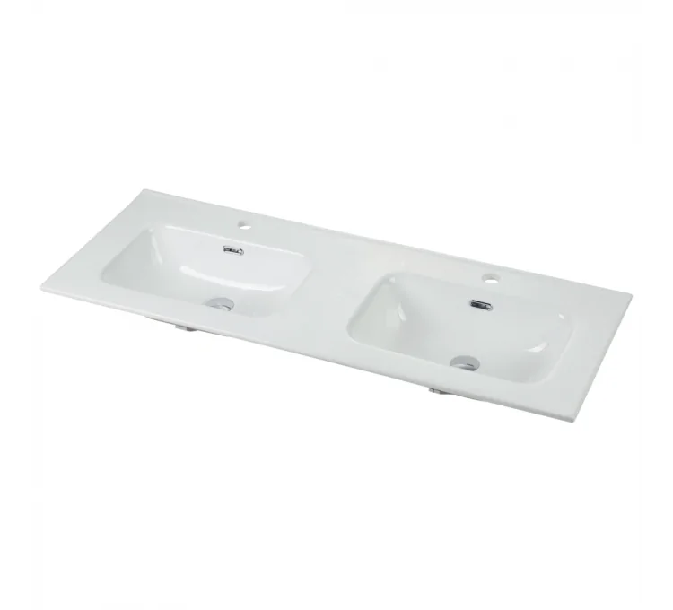 Doppio Lavabo Lusso in Ceramica 120 cm