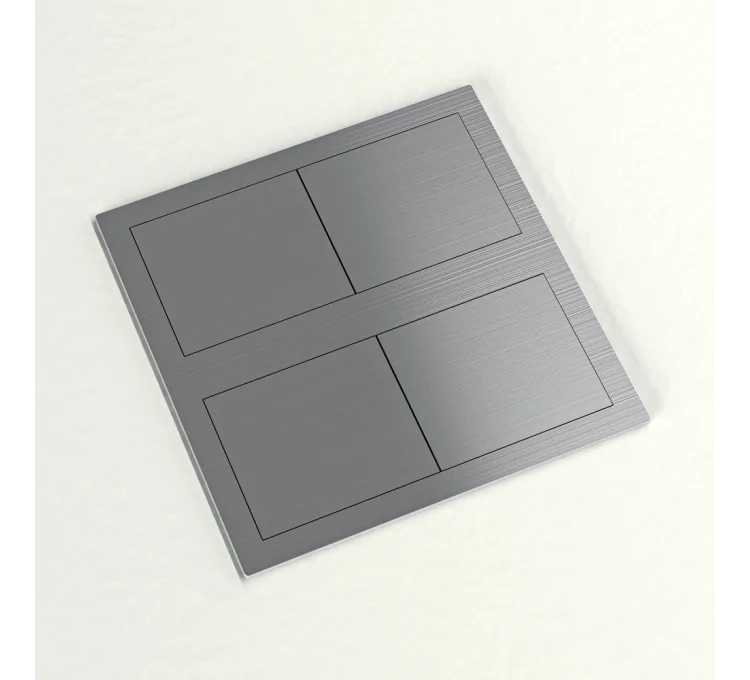 Square recessed 2-socket block IP54