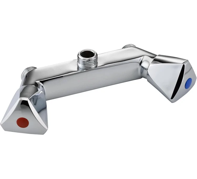 Here's the translation:Exposed shower mixer M1/2 center distance 70mm