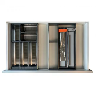 Modular cutlery tray for kitchen drawer