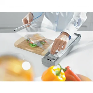 Stainless steel food wrap dispenser