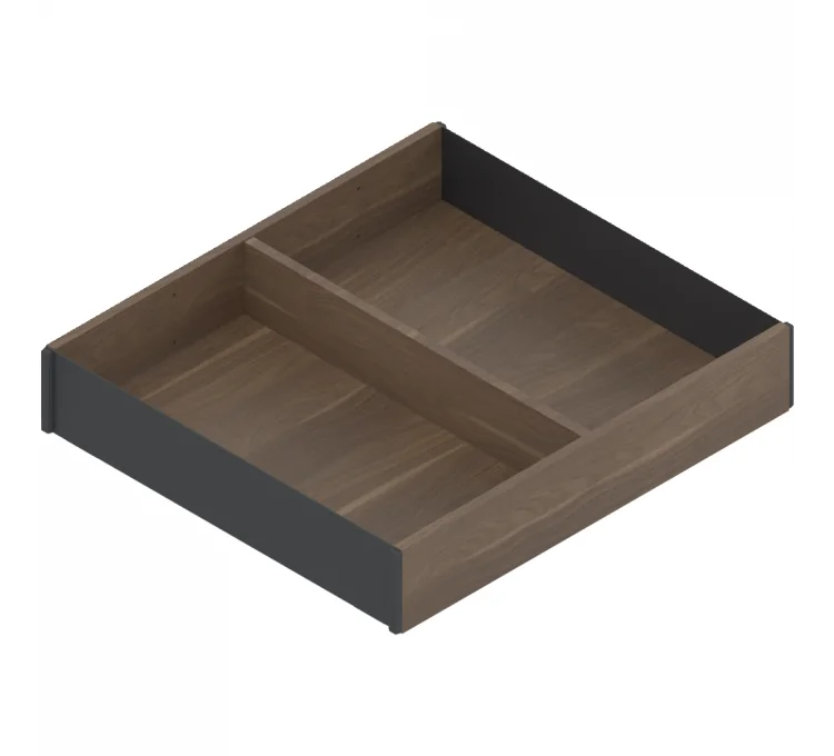 Organizador de cubiertos de diseño en madera para cajón de cocina 242 mm