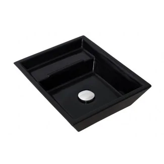 Lavabo rectangular negro Eider para baño