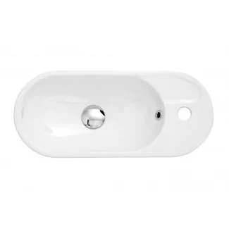 Countertop ceramic washbasin "Pirogue" White