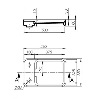 Countertop Ceramic Washbasin "Pastille" Anthracite