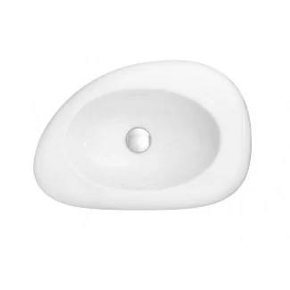 "Volubilis" Satin White Ceramic Wash Basin