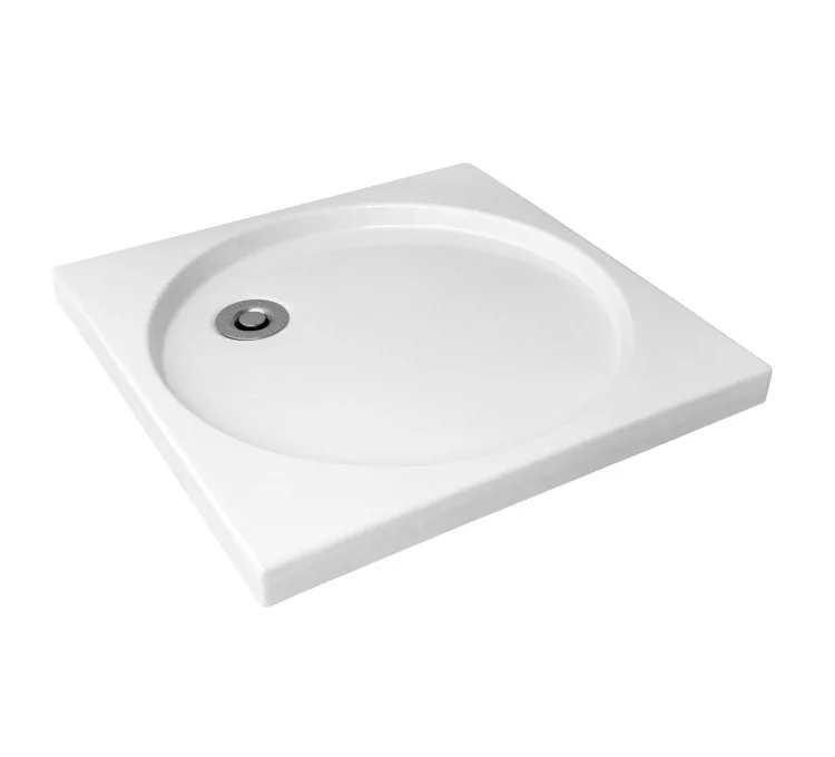 Sarreguemines White Ceramic Shower Tray