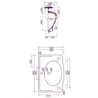 Lavabo sur Colonne "Louxor" Blanc