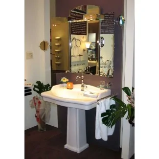 Lavabo con pedestal Louxor blanco Sarreguemines