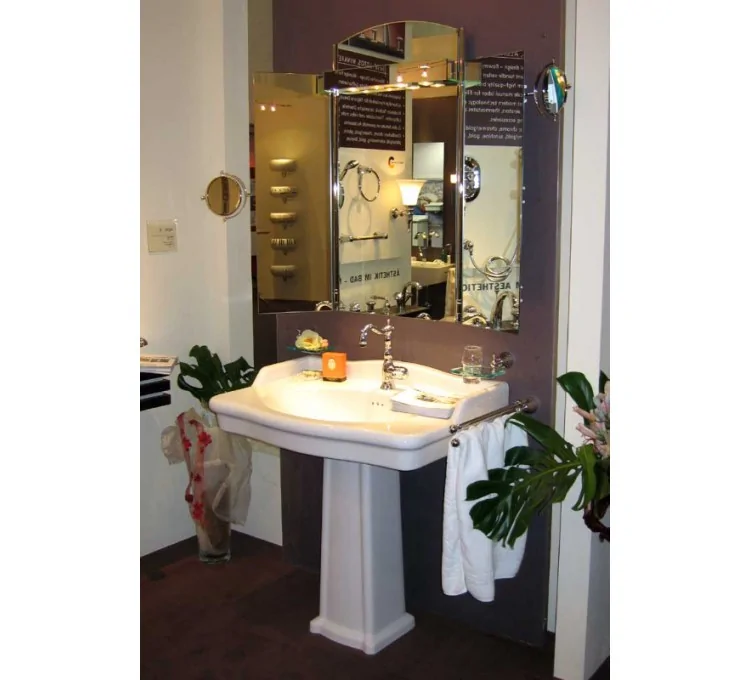 Lavabo con pedestal Louxor blanco Sarreguemines