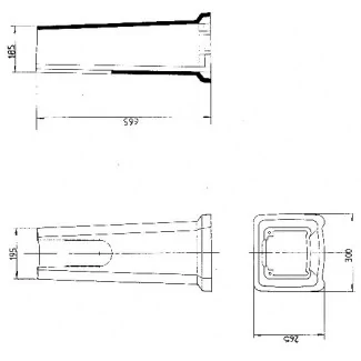 Ceramic column for lavatory "Luxor".