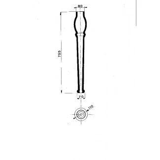 Colonnettes pour lavabo "louxor" Double Vasques