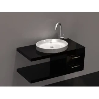 Lavabo de cerámica perlada color pizarra