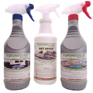 Here's the translation:Euronégoce Special Offer: Household Cleaning Pack with 3 All-Purpose Cleaning Products