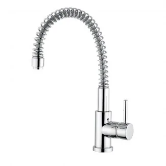 Contemporary low-profile spring mixer tap