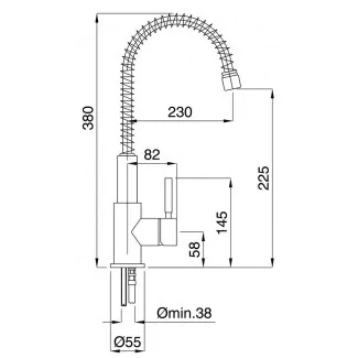 Mitigeur Modele Comptenporains Extractible 2 jets