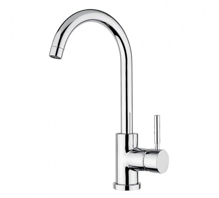 Contemporary swivel gooseneck mixer tap