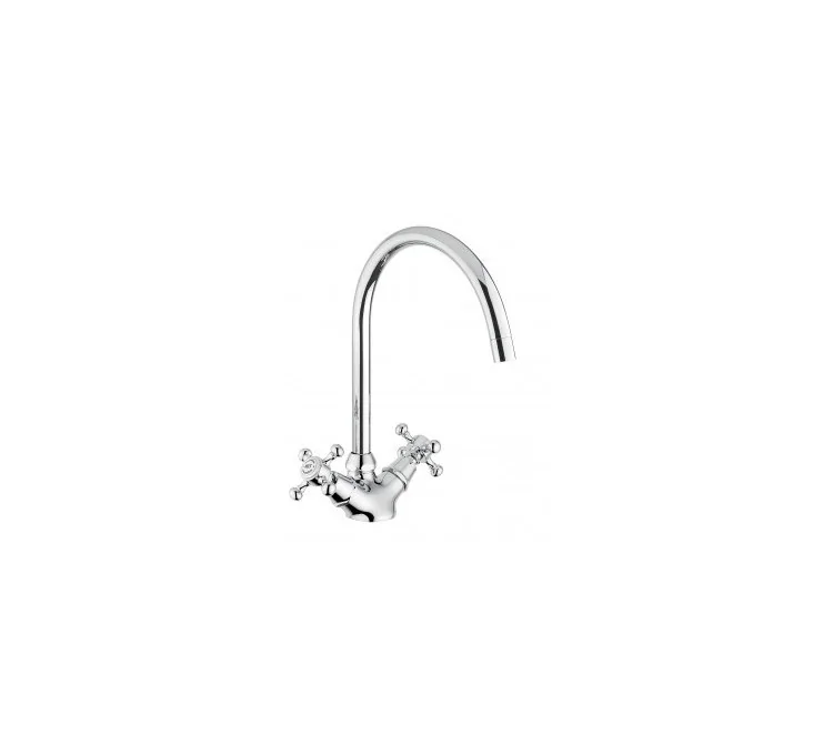 Single-hole faucet with swivel spout for sink