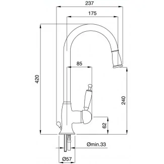 Robinet pour Evier Douchette Extractible