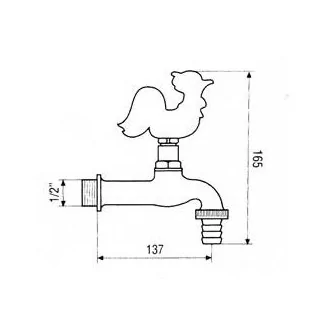 Robinet De Jardin En Laiton Coq