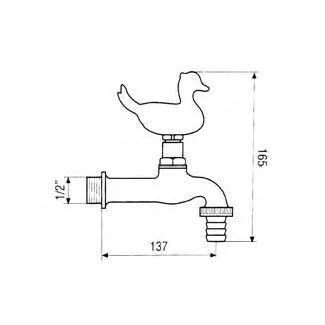 Robinet De Jardin En Laiton Canard