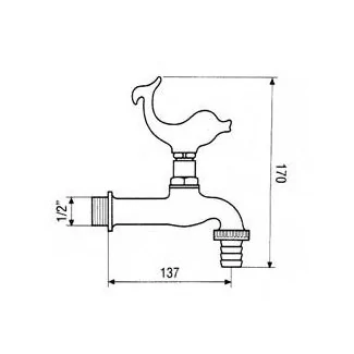 Robinet De Jardin En Laiton Dauphin