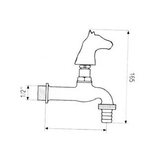 Robinet De Jardin En Laiton Cheval