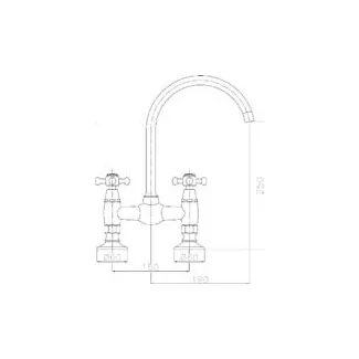 Robinet Pont Pour Evier 150mm