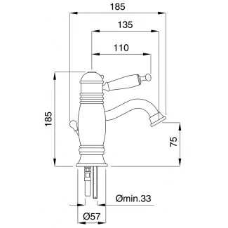 Robinet Pour Lavabo à Bec Fixe Thermostatique