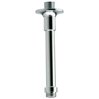 Braccio da soffitto tubolare cromato con rosone conico Ø18mm MM1/2