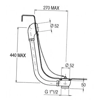 Drenaggio per la catena di design apparente della vasca