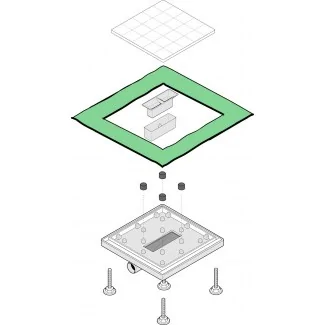 Central drainage channels for walk-in shower Deflow Q 300X300